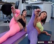 &quot;Are you Serious ?&quot; - Yoga Step Fucks My BF And I Join In from mom teach daughter how do lesbian