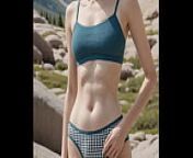Girls modeling lingerie in the Rocky Mountains from piscina beasts modelando menina