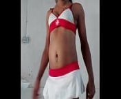 Indian sexy crossdresser Lara D'Souza in nurse costume from shemale tista in india