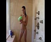 petite solo teen chloe 18 showers then fondles her clit from american boobs fondling mp