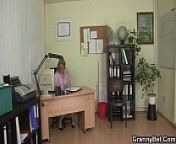 Office sex with lovely old women from 70 plus milf