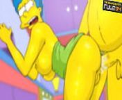 Simpsons porn cartoon Marge fucked ass creampie from cartoon vf