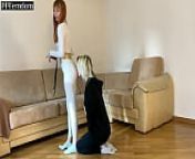 Mistress Kira in Sporty Yoga Pants - Lezdom Ass Worship and Facesitting from sporty slut in yoga pants been fucked