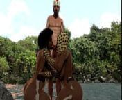 tribal big afro tits and ass from african tribal movie