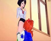 Kyoko eats out Misako before strapon fucking her against a wall in the school cafeteria. River City Girls Lesbian Hentai. from serialsexvideow xxx video city school sexy hands hindi sex de