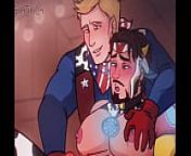Iron man x Captain america - steve x tony gay milking masturbation cow yaoi hentai from the captain gay animation
