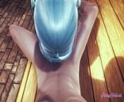 Genshin Impact Hentai 3D - POV Eula handjob, blowjob and cowgirl from hentai video pov sex ganyu