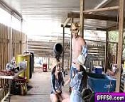Farm gal rides the big cock like a pony on top from pony sex grilmp him