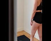 POV spy on my workout from girls open bath hidden cam 3