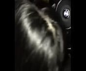Girlfriend sucks my dick while driving on the freeway from bmw