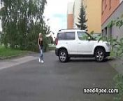 Girls pissing in parking lots and train stations from masha got2pee