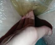 PISS FILLED p. PANTS PLAY from plastic pants