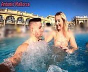 Fucking A Slutty French Teen in Thermal Bath of Budapest from shashi vlogs bath video