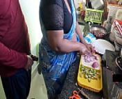 flashing and jerking infront of maid swathi in kitchen from indian desi ullu bindas