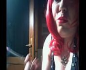 BBW British Mistress Tina Snua Dangles A Slim Cigarette In A Holder from girls dangled