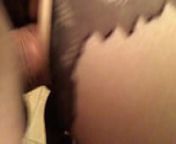 Cumshot on sexy wife&rsquo;s stockings from Кончил на киску