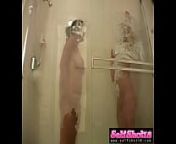 Two Hot Babes Showering Nude natural tits from nude selfshot sisters