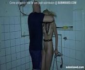 Blonde sub gets dragged out of her cage for some punishment from slave shanthi sex photos com
