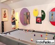 Brooke Brand plays sexy billiards with Vans balls from billiard player