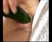 Squirter With her Favorite Vegetable from pussy squirting after vegetable masturbation