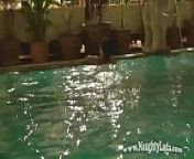 Naughty Lada has skinny-dipping in the hotel pool from nude dip spy