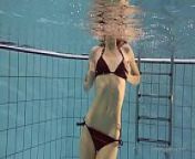 Nastya hot blonde naked in the pool from swimmer cameltoe