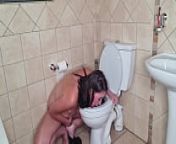 Getting a clit rubbing orgasm as I lick the toilet and stick my face in the toilet to flush it | toilet whore | fetish from toilet pussy licking flv