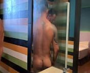 Playing with submissive in SHOWER -- VIKTOR ROM - SERGIO WILDE -- from passion latino boys com gay