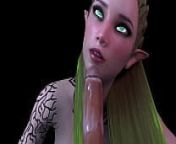 Cute Wood Elf POV Blowjob on her Knees | 3D Porn from wood hentai