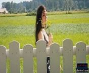 Natural MILF beauty enjoys the nature and flowers outdoor from xxx canadian hijra nude