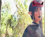 gothic elf, masturbating in the forest from when you fuck elf