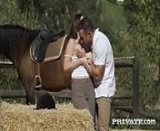 Private.com - Horse Rider Yasmin Scott Rides a Hung Stallion from stallion showing off