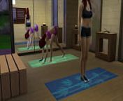 Old pervert fucks his son's wife and granddaughter doing Yoga NTR from 3d sims family