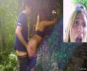 Teen Amateur Outdoor in the Forest - Cloted Quickie Standing Fuck from culona cogida en el bosque