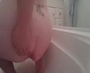 bbw pees in bath pt2 from open bath xx