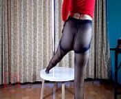 Nice lady in pantyhose and heels. Striptease at the round table 11 from young vintage nudes