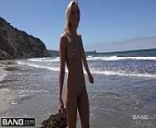 BANG Real Teens - Emma Hix Beachfront strip tease from emma kotos full nude video onlyfans leaked mp4