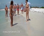Cartwheels and sluttyness at the beach from nude beach