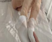 Sockjob from a hottest girl with an anal plug in her round ass from footjob sockjob from a sexy college girl cum inside sock