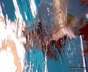 Two hot lesbians in the pool from sexy voda fuck little schoolb