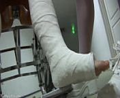 Patient in Wheelchair with Broken Legs and Straitjacket - TheWhiteWard.com from two broken legs