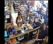 Hot Woman Flashes Boobs at Cashier Short on Cash from flash boob