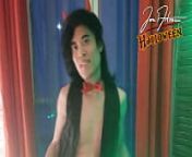 The devilish twink Jon Arteen does a sexy striptease for Halloween, the boy crossdresses as a girl, shows his smooth and soft ass, strokes his horny glans protruding from his mini-skirt, jerks his cock. Cute, submissive, sissy Asian boy gay porn video from girl teases gays