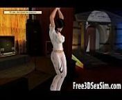 Sexy 3D cartoon brunette babe doing her dance from vim and chotki carton sex