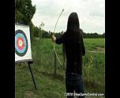 Bex, Charlotte & Debz play Strip Archery from play nude