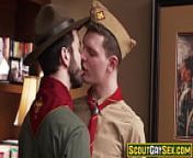 ScoutGaySex.com - Scoutmaster Tucker Barrett rims horny gay scout boy Ethan Storm's pink asshole and mouth-fucks his cock hungry mouth while he jerks himself! from scout gay