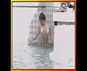 Cori Nadine- swimsuit in a pool from escorregando de bano piscina