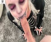 Big Breasted Alice Frost Halloween Skeleton Blowjob & Titty Fucking from lolibooru skeleton