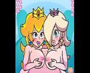Princess Peach and Rosalina Titjob from futa princess party rosalina daisy and peach 124 male taker