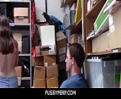 PussyPerp - Shoplifter Teen Fucked By Security Officer in Front of Her BF - Veronica Valentine from xxx video bf in